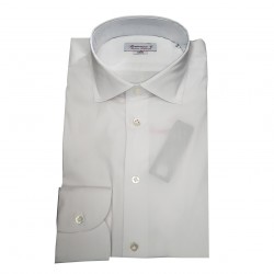 BRANCACCIO camicia uomo manica lunga bianca art. B034801 100% cotone stretch vestibilità slim