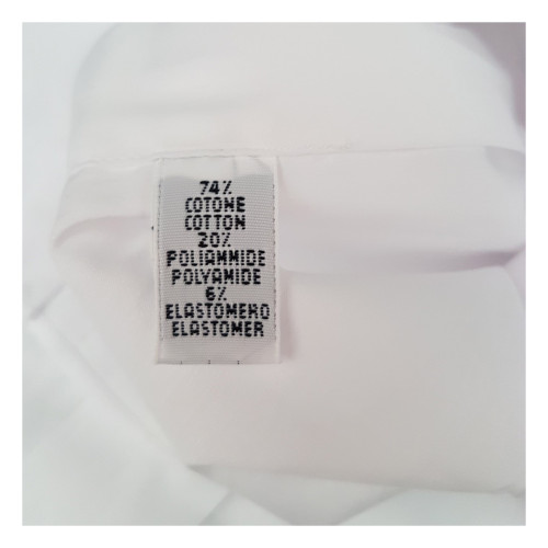 BRANCACCIO camicia uomo manica lunga bianca art. B034801 100% cotone stretch vestibilità slim