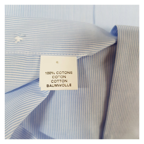 BRANCACCIO camicia uomo manica lunga micro riga bianco cielo art. ab65901