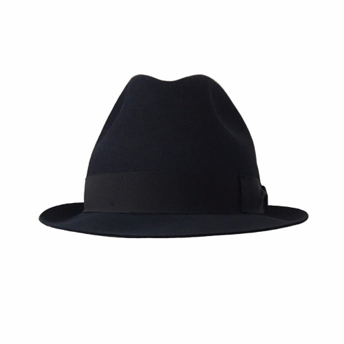 BORSALINO man blue hat 100% feltro wool mod 490029 MARENGO MADE IN ITALY