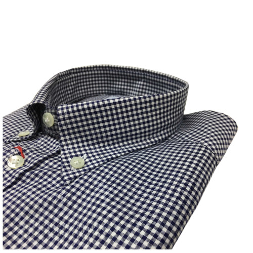 BRANCACCIO shirt man white/blue 100% cotton botton-down