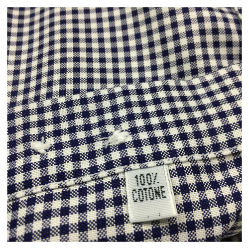 BRANCACCIO shirt man white/blue 100% cotton botton-down