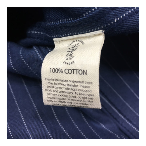INDIGO AND GOODS camicia uomo blu righe bianco mod COPINGER SHIRT 100% cotone