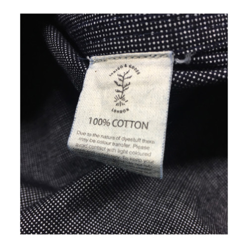 INDIGO AND GOODS man blue/white mod ALDINGTON SHIRT 100% cotton MADE IN ENGLAND