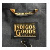 INDIGO AND GOODS camicia uomo nero denim mod YAWKINS SHIRT 100% cotone  MADE IN ENGLAND