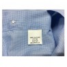 BRANCACCIO shirt man sky blue / white micro shirt 100% cotton