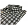 BRANCACCIO camicia uomo quadri moro/bianco button down con taschino