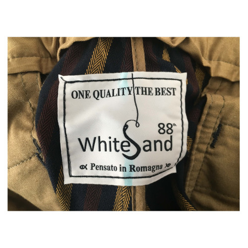 WHITE SAND pantalone uomo righe blu/giallo/bordeaux con elastico mod 17WSU16335