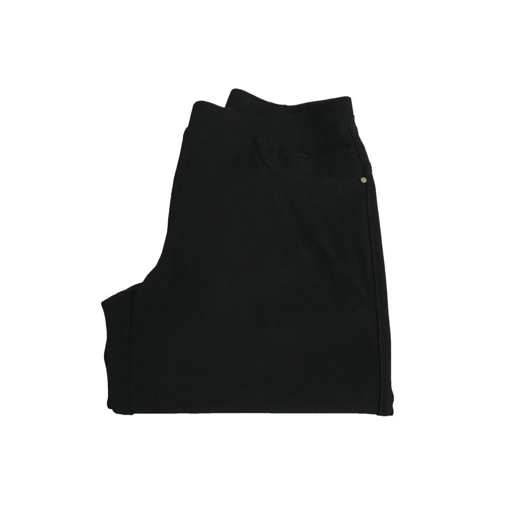 ELENA MIRÒ trousers woman black jersey heavy mod JEGGING with elastic waist