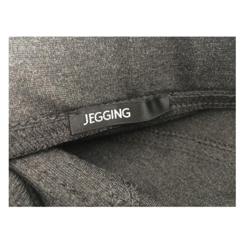 ELENA MIRÒ pantalone donna grigio jersey pesante mod JEGGING con elastico in vita