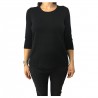 PERSONA by Marina Rinaldi women's sweater black 3/4 sleeve ANICE model 50% wool 50% acrylic