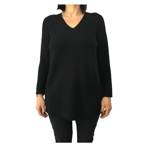 PERSONA by Marina Rinaldi black woman sweater mod ALTO 50% wool 50% acrylic MADE IN ITALY