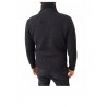 GRP blouson man with barbed front fabric, color blue, 50% alpaca 50% extra-fine merino wool MADE IN ITALY