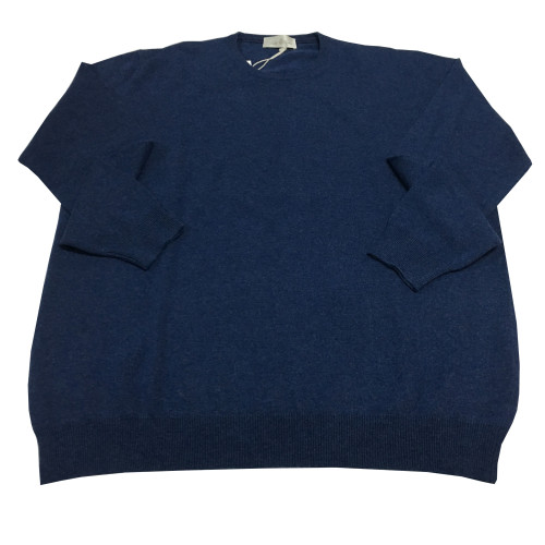 DELLA CIANA girocollo uomo blu oltremare 80% lana 20% cashmere MADE IN ITALY