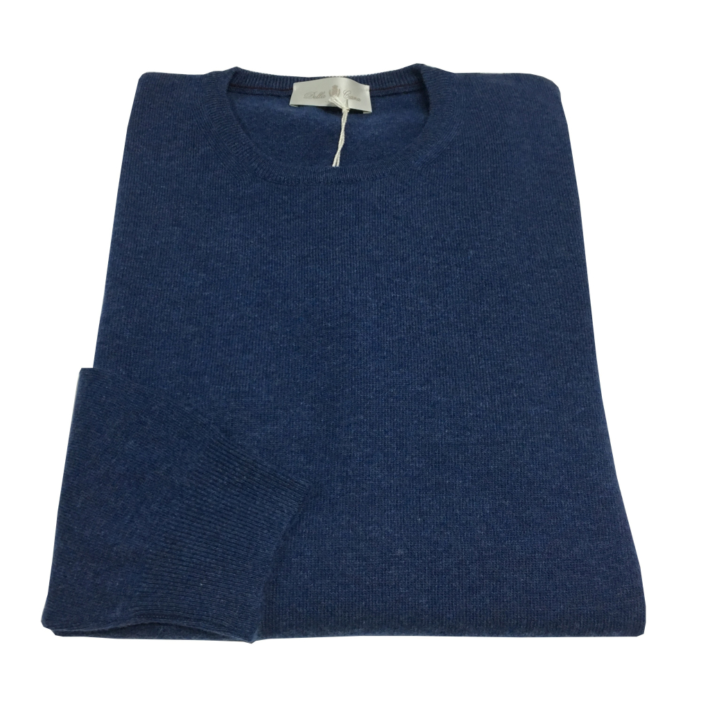 DELLA CIANA girocollo uomo blu oltremare 80% lana 20% cashmere MADE IN ITALY DELLA CIANA girocollo uomo blu oltremare 80% lana 20% cashmere MADE IN ITALY