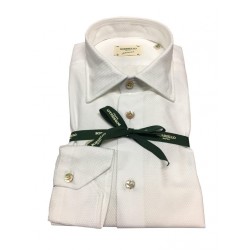 BORRIELLO man white shirt 100% cotton MADE IN ITALY