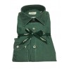 BORRIELLO camicia uomo verde operato 100% cotone MADE IN ITALY