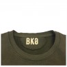 BKØ felpa uomo garzata verde militare 100% cotone mod SU17010 MADE IN ITALY