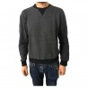 BKØ man anthracite sweater mod BU17605 98% cotton 2% elastane MADE IN ITALY