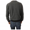 BKØ man anthracite sweater mod BU17605 98% cotton 2% elastane MADE IN ITALY