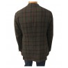 L.B.M 1911 brown/ blue / dark red  checked jacket man 64% cotton 29% linen