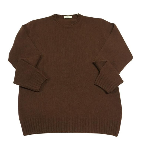 PANICALE crew-neck sweater color brick 100% wool mod U21461G / M MADE IN ITALY