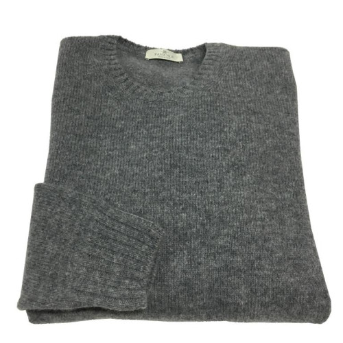 PANICALE crew-neck sweater color gray 100% wool mod U21461G / M MADE IN ITALY