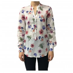 AND camicia donna bianca/fiori 100% cotone mod D774E846L