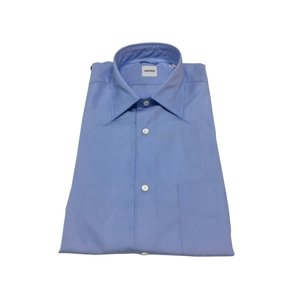 ASPESI camicia uomo mod SEDICI azzurro 100% cotone