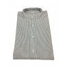 ASPESI camicia uomo,  modello CE76 B032 BRUCE, collo coreano,  righe bianco/nero, 100% cotone