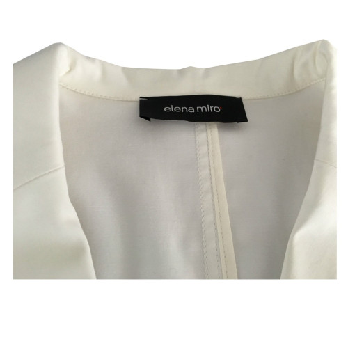 ELENA MIRÒ white women's jacket unlined 97% cotton 3% elastane disp 43-52