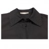 ELENA MIRO' camicia donna nero collo e polsi con strass in tinta 67% cotone 33% poliestere