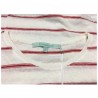 LA FEE MARABOUTEE woman t-shirt white/red 75% linen 25% cotton mod FA7324