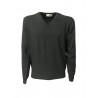 DELLA CIANA maglia uomo a V antracite 80% lana 20% cashmere MADE IN ITALY 