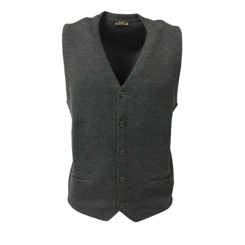 FERRANTE gilet uomo grigio 50% lana 50% acrilico MADE IN ITALY