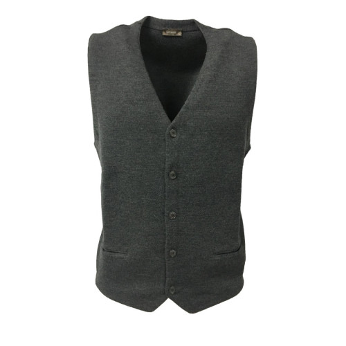 FERRANTE gray men's vest 50% wool 50% acrylic MADE IN ITALY
