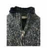 PANICALE man blue/ice cardigan with zip  100% cashmere MADE IN ITALY