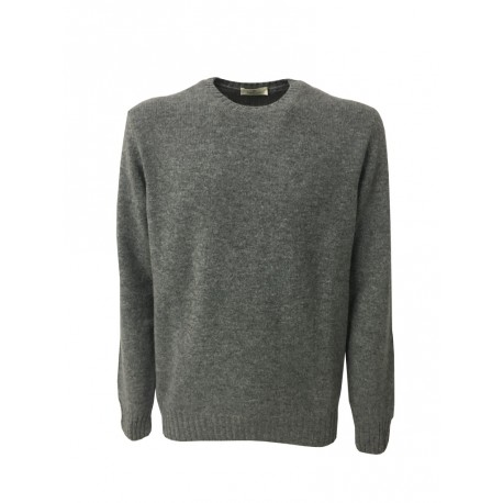PANICALE crew-neck sweater color gray 100% wool mod U21461G / M MADE IN ITALY