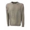 IRISH CRONE man dove-gray sweater 100% wool MADE IN ITALY