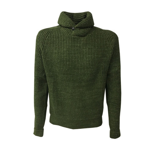 LEE man sweater green 100% cotton mod L84WAMDF PREMIUM SHAWL PULL