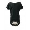 VESTI L'ARTE t-shirt donna nera mod. DOG 100% cotone MADE IN ITALY