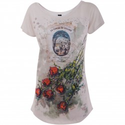 VESTI L'ARTE pink woman t-shirt mod. DM07TSX LE ROSE MADE IN ITALY