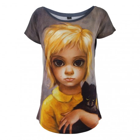 VESTI L'ARTE multicolor woman t-shirt mod. MK03TSX THE STRAY MADE IN ITALY