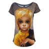 VESTI L'ARTE multicolor woman t-shirt mod. MK03TSX THE STRAY MADE IN ITALY