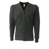 GRP cardigan uomo grigio 100% lana MADE IN ITALY