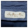 LUIGI BIANCHI blue trousers 100% pure linen slim fit