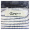 BRANCACCIO camicia uomo righe blu/bianco 100% cotone vestibilità slim