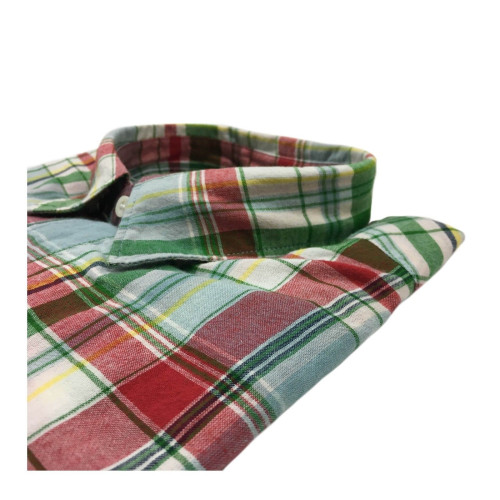 ASPESI camicia uomo quadri rosso/verde mod CC02 G065 RIDOTTA II 100% cotone