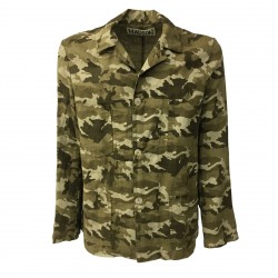 BKØ man jacket camouflage mod DU18023 Madson 100% linen MADE IN ITALY