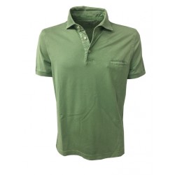 DELLA CIANA polo uomo mezza manica con taschino mod 71/47613L verde chiaro 100% cotone